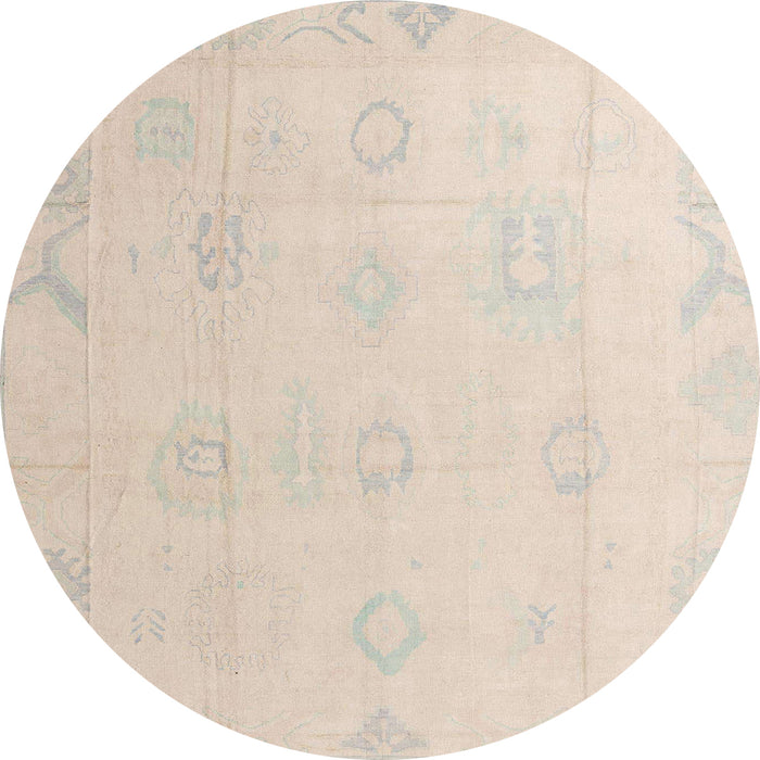 Round Machine Washable Abstract Desert Sand Beige Rug, wshabs4316