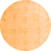 Round Oriental Orange Traditional Rug, abs4316org