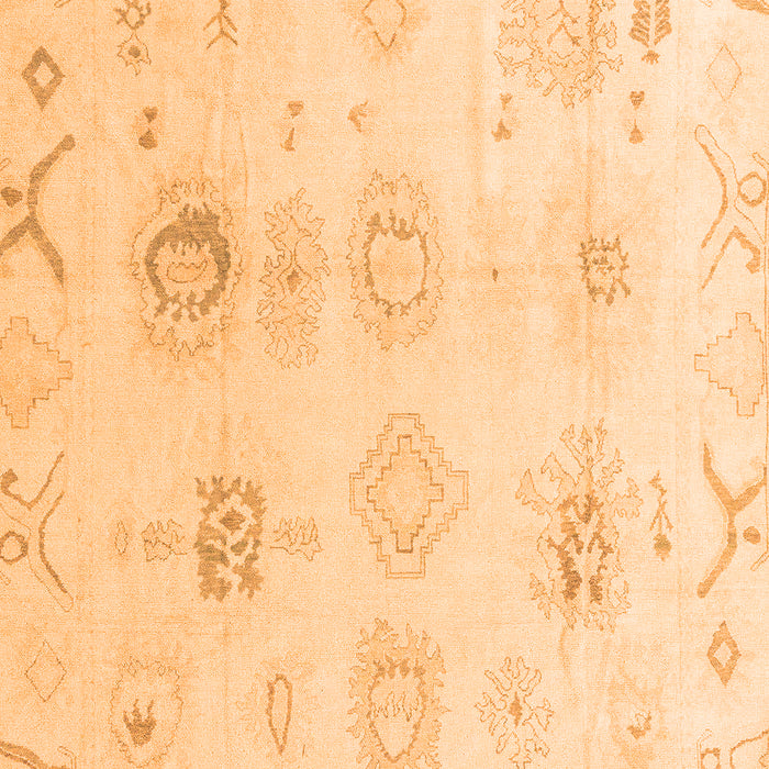 Machine Washable Oriental Orange Traditional Area Rugs, wshabs4317org