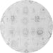 Round Oriental Gray Traditional Rug, abs4317gry