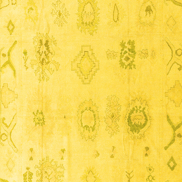 Machine Washable Oriental Yellow Traditional Rug, wshabs4317yw