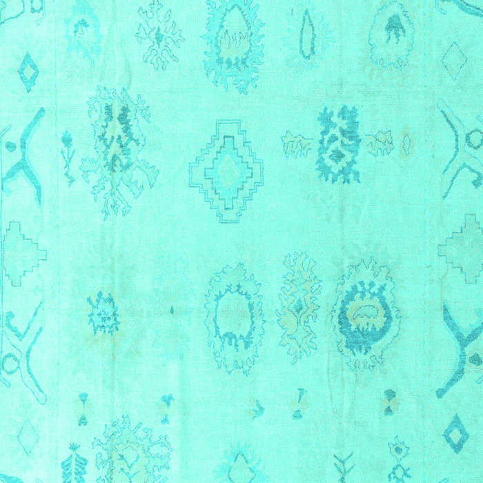Machine Washable Oriental Turquoise Traditional Area Rugs, wshabs4317turq