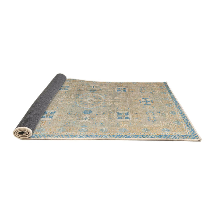Sideview of Abstract Tan Brown Oriental Rug, abs4318