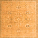 Square Machine Washable Oriental Orange Traditional Area Rugs, wshabs4318org