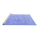 Sideview of Machine Washable Oriental Blue Traditional Rug, wshabs4318blu