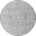 Round Oriental Gray Traditional Rug, abs4318gry