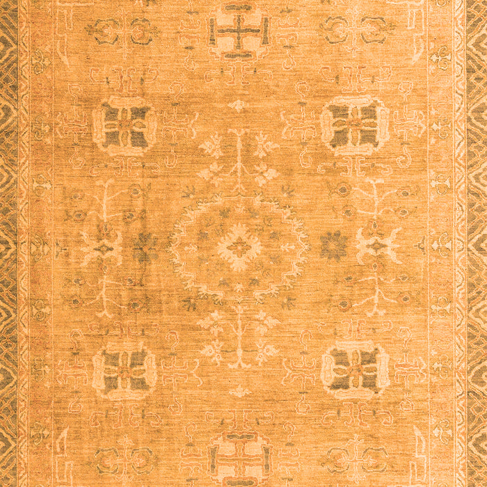 Machine Washable Oriental Orange Traditional Area Rugs, wshabs4318org