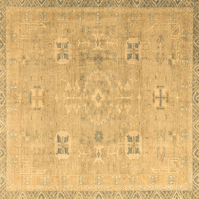 Square Oriental Brown Traditional Rug, abs4318brn