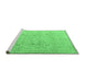 Sideview of Machine Washable Oriental Emerald Green Traditional Area Rugs, wshabs4318emgrn