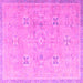 Square Oriental Pink Traditional Rug, abs4318pnk