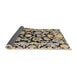 Sideview of Abstract Charcoal Gray Modern Rug, abs4319