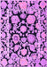 Machine Washable Abstract Purple Modern Area Rugs, wshabs4319pur