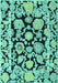 Machine Washable Abstract Turquoise Modern Area Rugs, wshabs4319turq