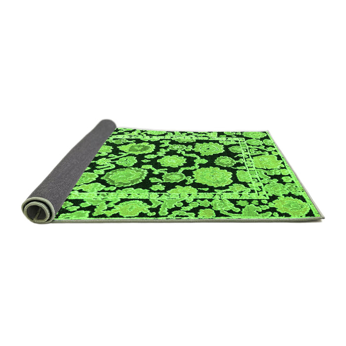 Sideview of Abstract Green Modern Rug, abs4319grn