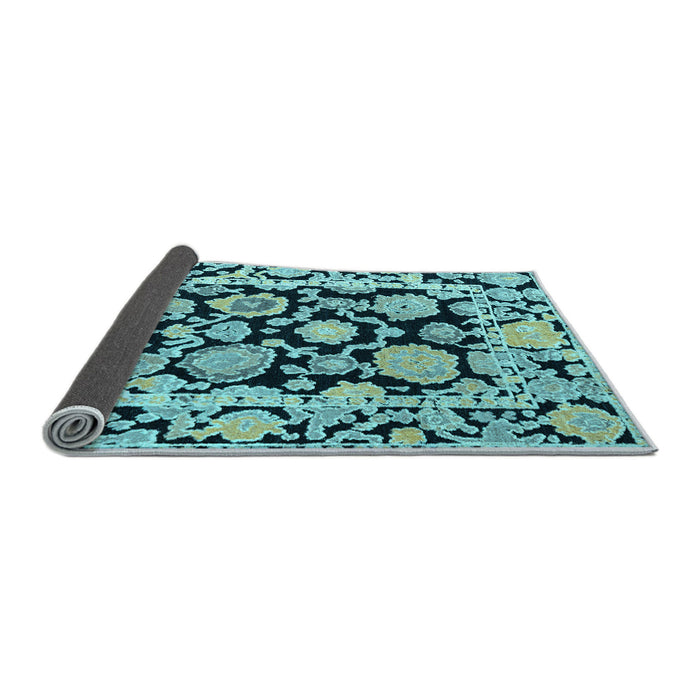 Sideview of Abstract Light Blue Modern Rug, abs4319lblu