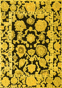 Abstract Yellow Modern Rug, abs4319yw