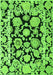 Machine Washable Abstract Green Modern Area Rugs, wshabs4319grn