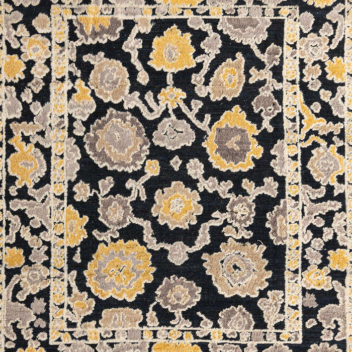 Machine Washable Abstract Western Charcoal Gray Rug, wshabs4319