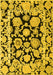 Machine Washable Abstract Yellow Modern Rug, wshabs4319yw