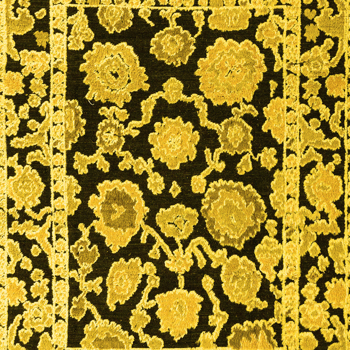 Machine Washable Abstract Yellow Modern Rug, wshabs4319yw