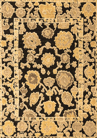 Abstract Brown Modern Rug, abs4319brn