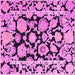 Square Machine Washable Abstract Pink Modern Rug, wshabs4319pnk