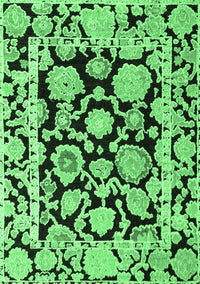 Abstract Emerald Green Modern Rug, abs4319emgrn