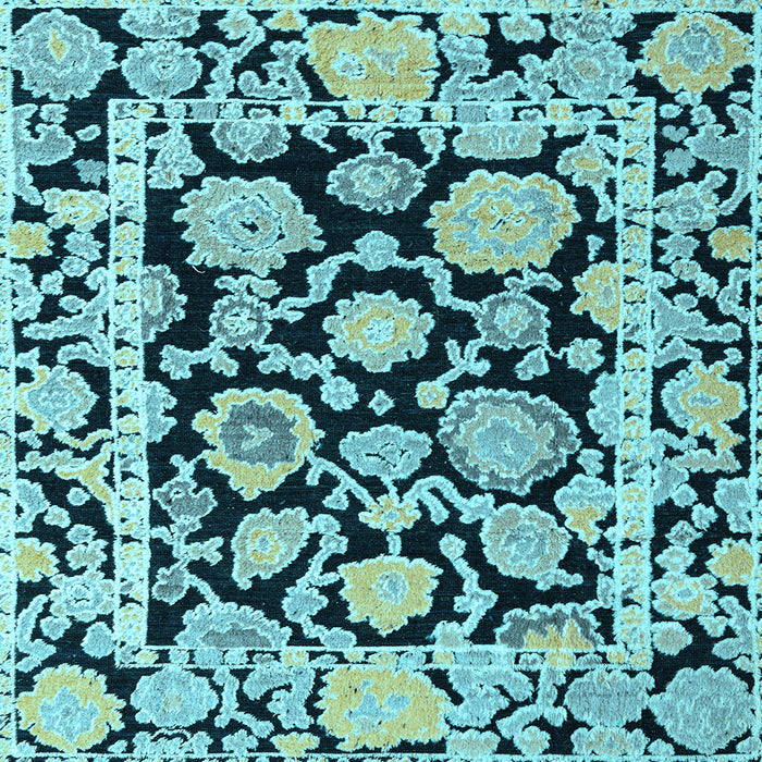 Square Abstract Light Blue Modern Rug, abs4319lblu