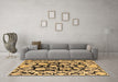 Machine Washable Abstract Brown Modern Rug in a Living Room,, wshabs4319brn