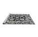 Sideview of Machine Washable Abstract Gray Modern Rug, wshabs4319gry