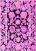 Machine Washable Abstract Pink Modern Rug, wshabs4319pnk