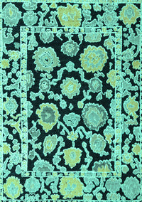 Abstract Turquoise Modern Rug, abs4319turq