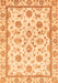 Machine Washable Oriental Orange Traditional Area Rugs, wshabs431org