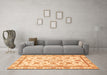 Machine Washable Oriental Orange Traditional Area Rugs in a Living Room, wshabs431org