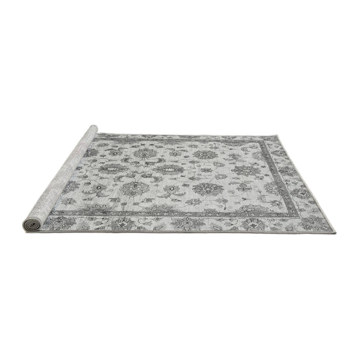 Sideview of Machine Washable Oriental Gray Traditional Rug, wshabs431gry