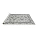 Sideview of Machine Washable Oriental Gray Traditional Rug, wshabs431gry