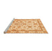 Sideview of Machine Washable Oriental Orange Traditional Area Rugs, wshabs431org