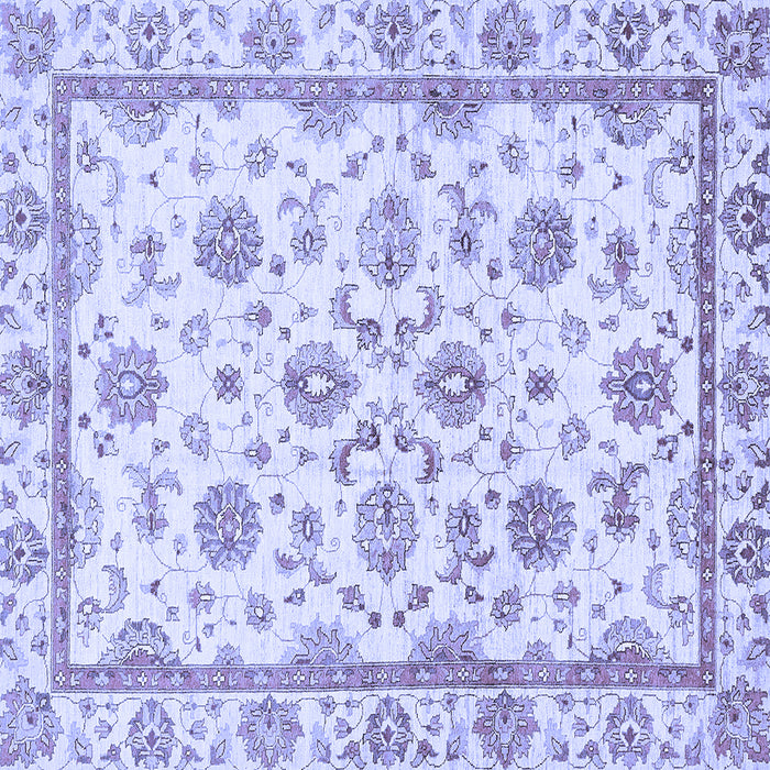 Square Machine Washable Oriental Blue Traditional Rug, wshabs431blu