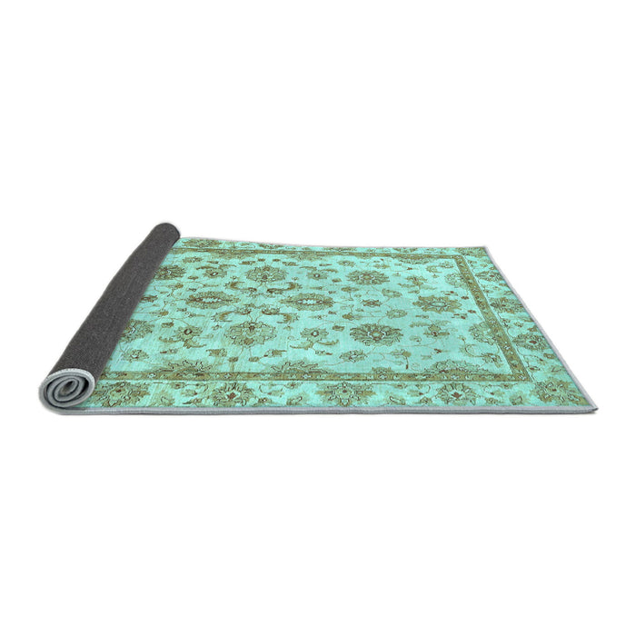 Sideview of Oriental Light Blue Traditional Rug, abs431lblu