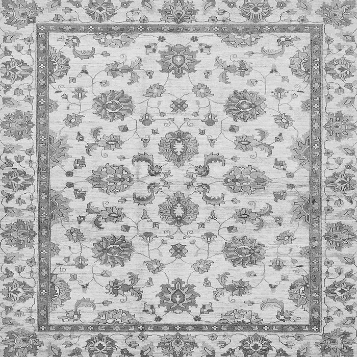 Square Oriental Gray Traditional Rug, abs431gry