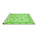 Sideview of Machine Washable Oriental Green Traditional Area Rugs, wshabs431grn