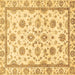 Square Machine Washable Oriental Brown Traditional Rug, wshabs431brn