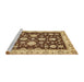 Sideview of Machine Washable Abstract Chrome Gold Yellow Rug, wshabs432