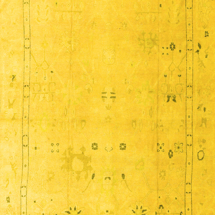 Machine Washable Oriental Yellow Traditional Rug, wshabs4320yw