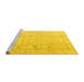 Sideview of Machine Washable Oriental Yellow Traditional Rug, wshabs4320yw