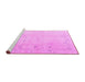 Sideview of Machine Washable Oriental Pink Traditional Rug, wshabs4320pnk