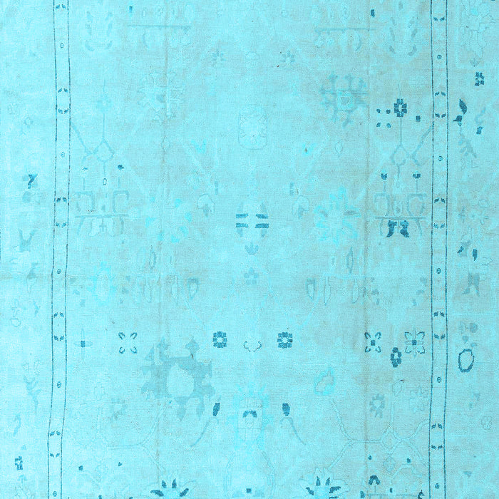 Machine Washable Oriental Light Blue Traditional Rug, wshabs4320lblu