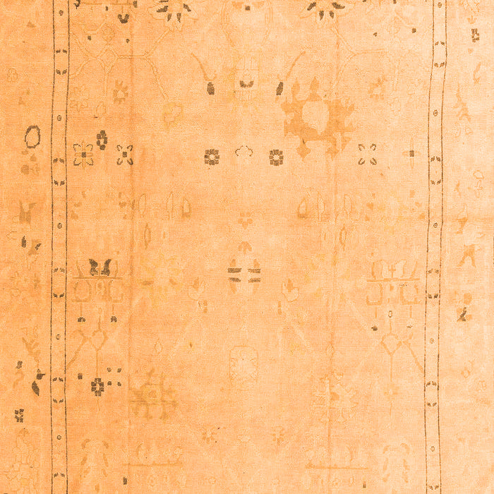 Machine Washable Oriental Orange Traditional Area Rugs, wshabs4320org