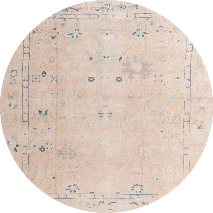 Round Machine Washable Abstract Desert Sand Beige Rug, wshabs4320