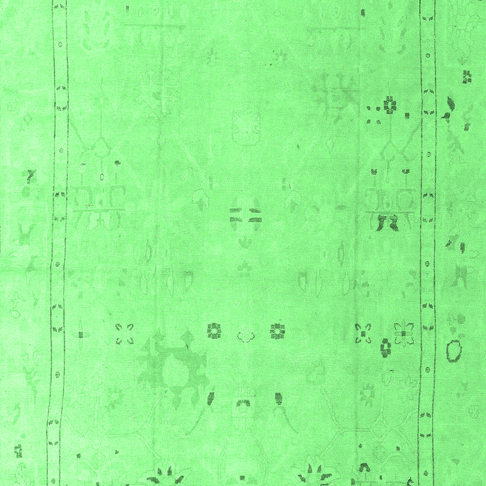 Machine Washable Oriental Emerald Green Traditional Area Rugs, wshabs4320emgrn